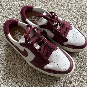 Nike dunk low Burgundy and White Air Sneakers